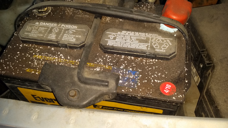 A battery recovered in 2014, still in service in a 1999 Ram 1500 as of June 2019