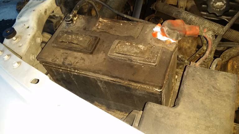 A battery recovered in 2014, still in service in a 2000 Durango as of June 2019
